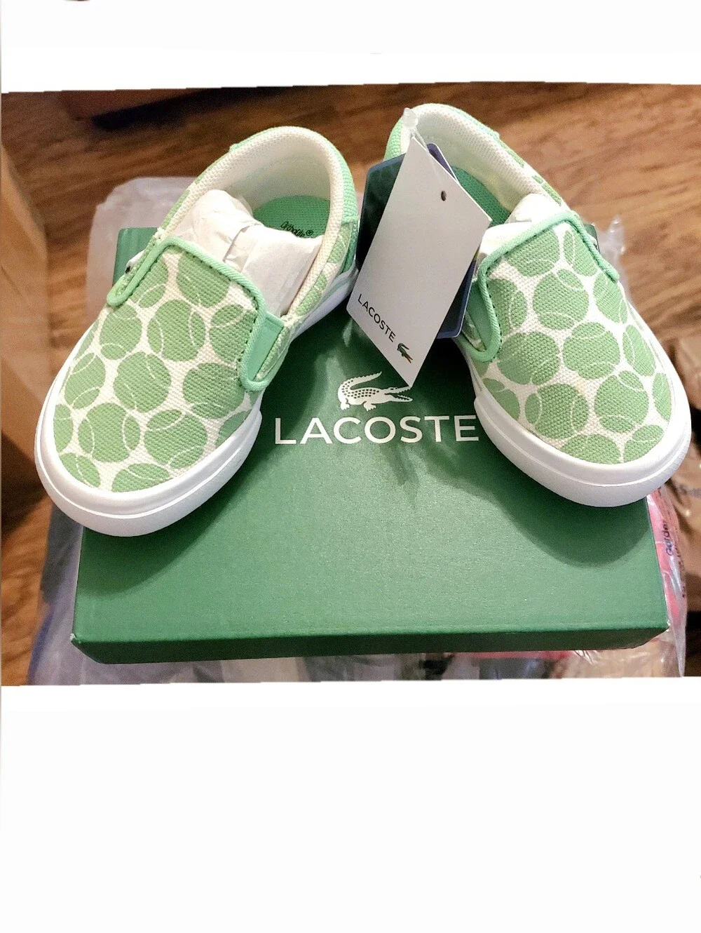 LaCoste Toddler Jump Serve Tennis Print Slip-On